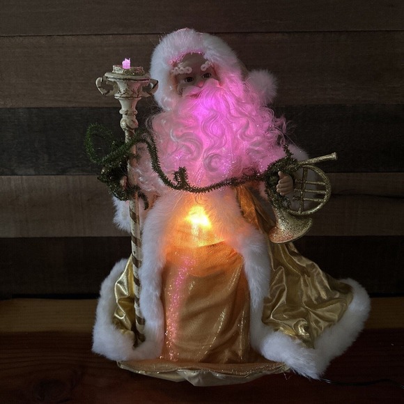 Vintage Christmas Trim A Home Magical Christmas Santa w/ Box Fiber Optic Santa - Picture 3 of 13